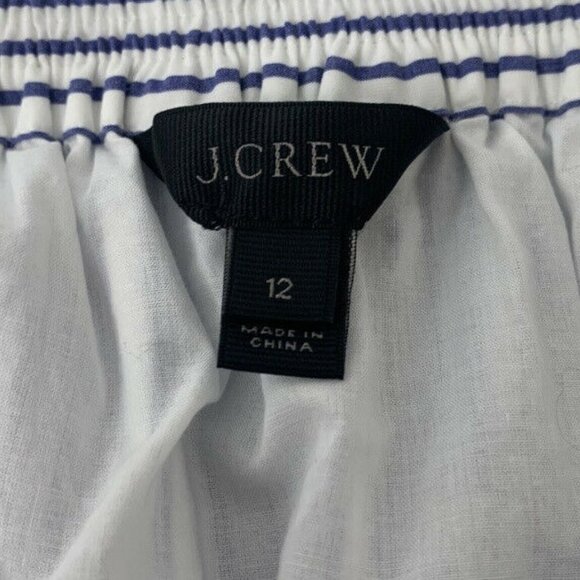 J. Crew Striped Ruffle Skirt Tiered G5310 - Picture 3 of 3